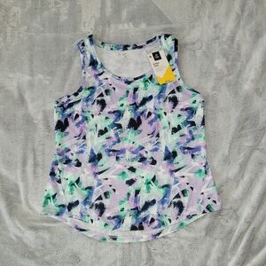 Members Mark Womens Medium Active Tank Moisture Wicking Curved Hem Gym Running